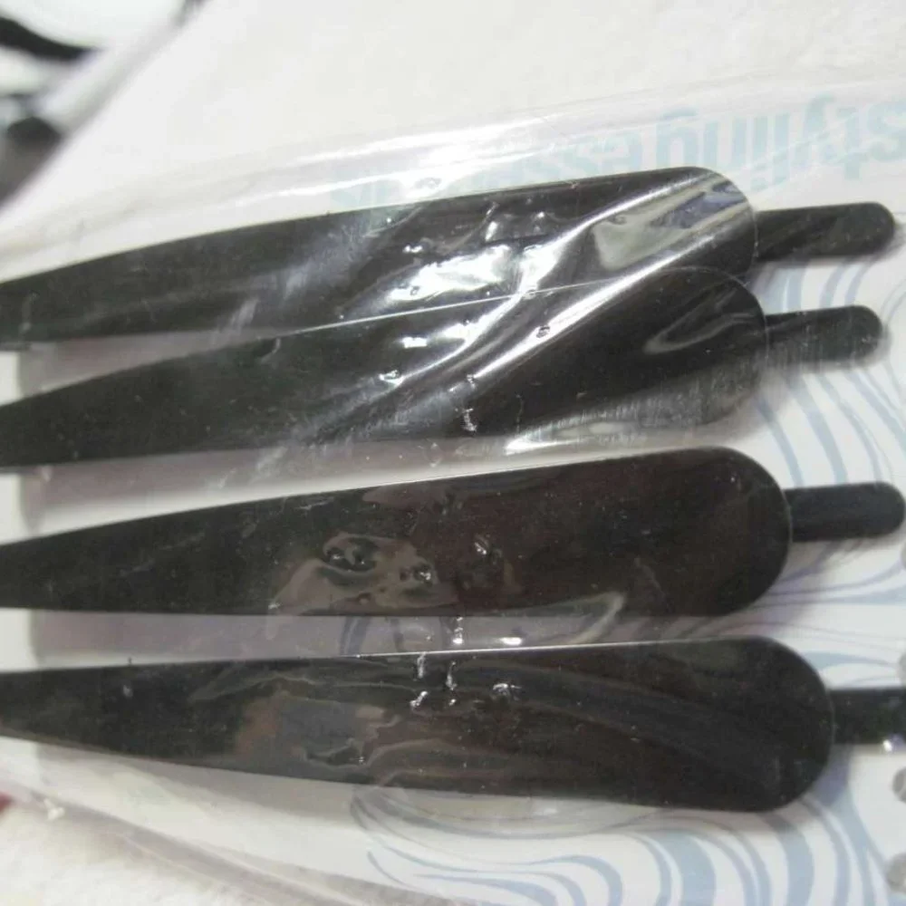 4 Conair Black Flat Wide Metal No Dent Pins Slides Leave No Creases Secure Hold